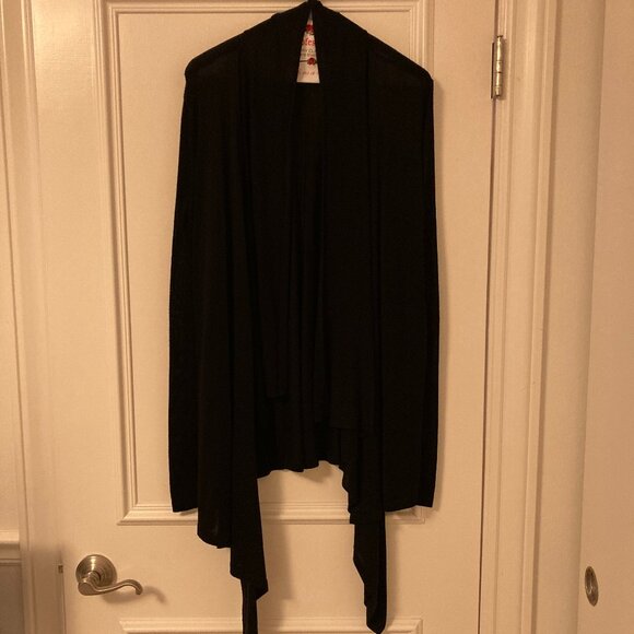 Bebe open front cascade drape cardigan - Picture 2 of 12